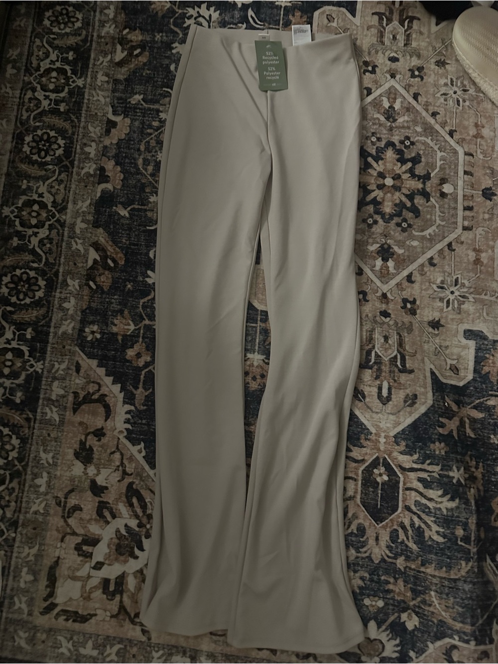Women’s Stretch Flare Pants in Light Beige